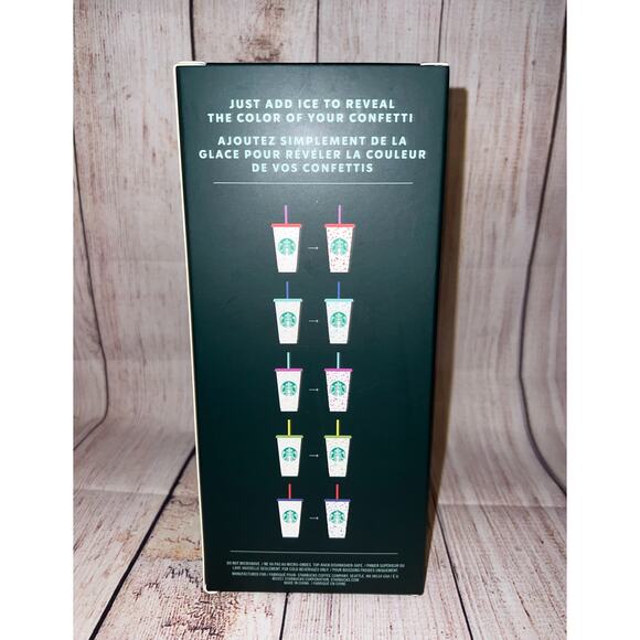 Starbucks 2020 Summer Color Changing Reusable Cold Cup Tumbler 24 oz Set of 5 - Picture 8 of 8
